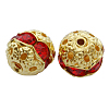 Brass Rhinestone Beads RSB417-8mm-08G-1