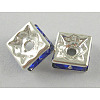 Brass Rhinestone Spacer Beads RSB6mmC04-1