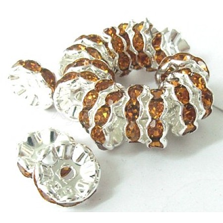 Rhinestone Spacer Beads RSB010C17-1