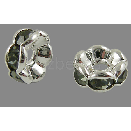 Grade A Brass Rhinestone Spacer Beads RSB160NF-03-1