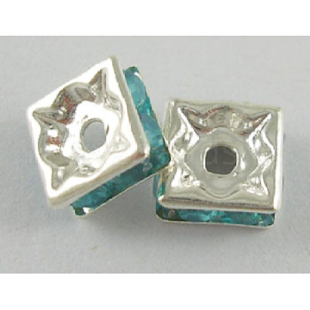 Brass Rhinestone Spacer Beads RSB6mmC11-1