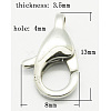 Tarnish Resistant 304 Stainless Steel Lobster Claw Clasps STAS-Q048-2-1