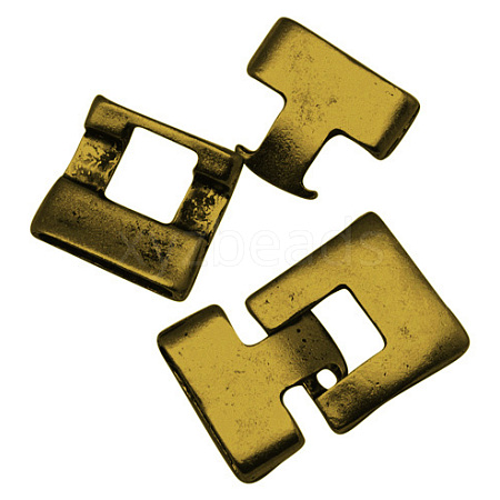 Tibetan Style Alloy Snap Lock Clasps TIBEB-A101306-AG-LF-1