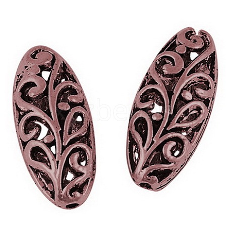 Tibetan Style Filigree Beads TIBEB-A12156-LF-1