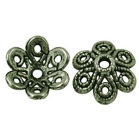 Tibetan Style Alloy Fancy Bead Caps TIBEB-LF10883YKG-AB-FF-1