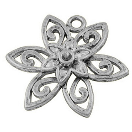 Tibetan Style Alloy Pendants TIBEP-EBB088YKG-AS-FF-1