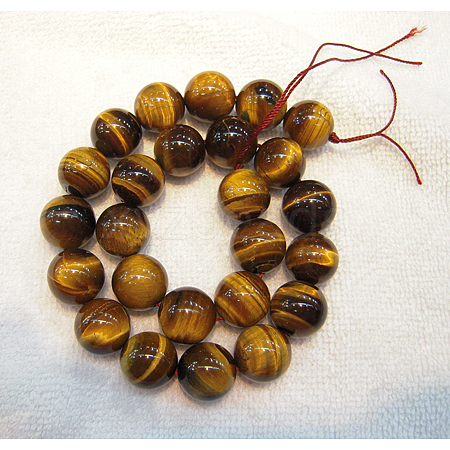 Round Tiger Eye Beads Strands Z0RQT014-1