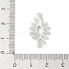 Brass Clear Cubic Zirconia Connector Charms KK-Z094-06P-04-3