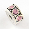Brass Rhinestone European Clasps KK-N291-01AS-01-2