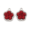 Brass Micro Pave Cubic Zirconia Pendants KK-C158-03C-P-1