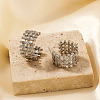 Chic Geometric Brass C-Shaped Stud Earrings JT0011-2-5