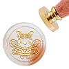 Brass Wax Seal Stamp with Handle AJEW-WH0184-0096-1