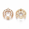 Brass Micro Pave Clear Cubic Zirconia Peg Bails Pendants KK-N232-226-2