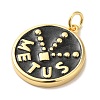 Brass Enamel Pendants KK-U027-17G-04-2