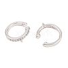 Brass Micro Pave Clear Cubic Zirconia Ear Cuff Findings KK-Z158-06P-2