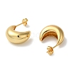 Rack Plating Brass Curved Midi Stud Earrings EJEW-L224-55G-2