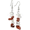 Natural & Synthetic Mixed Stone Chip Dangle Earrings Set for Women EJEW-JE06247-3