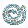 Electroplate Glass Beads Strands X-EGLA-S176-02-B02-2