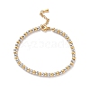 PVD Vacuum Plating 201 Stainless Steel Round Beaded Bracelet for Women STAS-D179-03GP-02-1