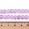 Plum Crackle Glass Round Beads Strands X-CCG-Q002-6mm-04-4