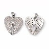 Brass Micro Pave Cubic Zirconia Pendants X-KK-E068-VC039-1