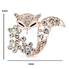 Fox Alloy Crystal Rhinestone Brooch PW-WG980DE-01-2