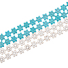 SUPERFINDINGS 4 Strands 2 Colors Ocean Theme Synthetic Turquoise Beads Strands G-FH0001-93-1