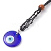 Handmade Evil Eye Lampwork Pendant Decoraton HJEW-JM02027-02-3