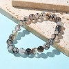 Natural Dragon Veins Agate Beaded Stretch Bracelets BJEW-Q692-02C-4