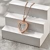 304 Stainless Steel Heart Urn Ashes Necklaces STAS-Z106-09RG-02-2