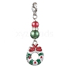 Christmas Alloy Enamel Pendant Decorations HJEW-TA00193-4