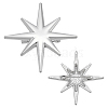 2Pcs Star Alloy Lapel Pins for Backpack Clothes JEWB-PH0001-74P-1