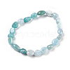 Natural Amazonite Bead Stretch Bracelets BJEW-K213-09-2