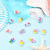 16Pcs 8 Colors Painted Glass Beads LAMP-PA0001-38-4