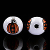 Halloween Theme Printed Natural Wood Beads WOOD-TAC0021-22A-1