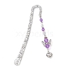 Angel Acrylic & Alloy Heart Charm Bookmarks AJEW-JK00317-4