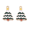 Christmas Theme Alloy Enamel Pendants X-ENAM-T020-10I-2