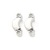 Tibetan Style Alloy Crescent Moon Connector Charms TIBE-S324-09AS-1