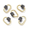 Brass Screw Carabiner Lock Charms KK-Q764-01-2