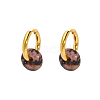 French Vintage Natural Agate Hoop Earrings AC0177-4-10