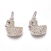 Brass Micro Pave Cubic Zirconia Charms ZIRC-I038-10P-1