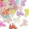 28Pcs 7 Colors Transparent Resin Pendants RESI-TA0002-20-12