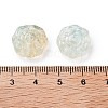 Spray Painted Transparent Glass Beads GLAA-D038-01C-3