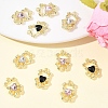 10Pcs Alloy with Rhinestone Pendants ALRI-FS0001-07-3