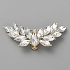 Wing Alloy Rhinestone Shoe Decoration AJEW-WH0166-84A-LG-1