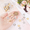 Unicraftale DIY Blank Heart Pendant Making Kit DIY-UN0005-12-4