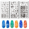 Stainless Steel DIY Nail Art Templates MRMJ-WH0092-018-1