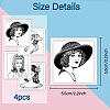 4Pcs 4 Styles PVC Stamp DIY-WH0487-0024-6
