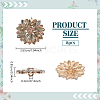 8Pcs 1-Hole Alloy Rhinestone Shank Buttons BUTT-NB0001-96G-2