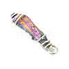 2Pcs Electroplated Natural Quartz Crystal Dyed Copper Wire Wrapped Pendants PALLOY-JF03171-02-5